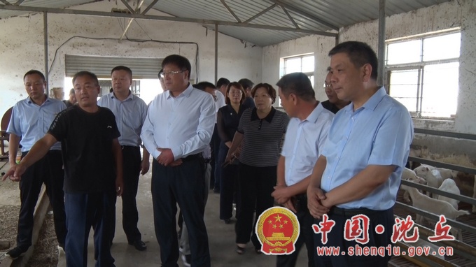 市人大常委会副主任程新华到我县调研槐山羊种质资源保护工作 (1).jpg